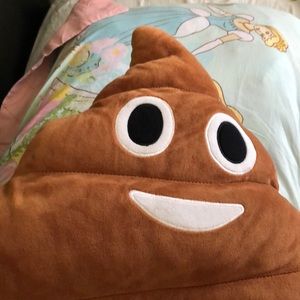 Poop emoji pillow